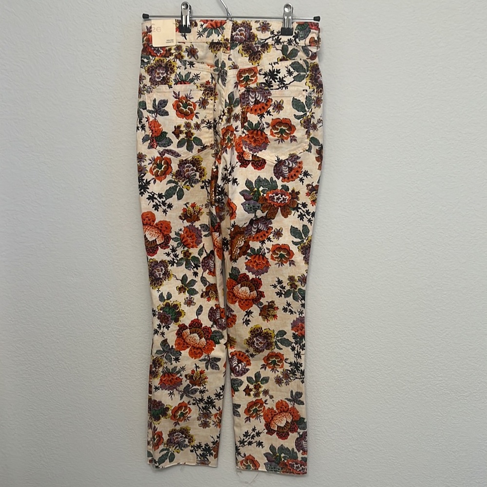 NWT! Anthropologie Pilcro High-Rise Cigarette Slim Straight Jeans Floral size 26 - Picture 5 of 8